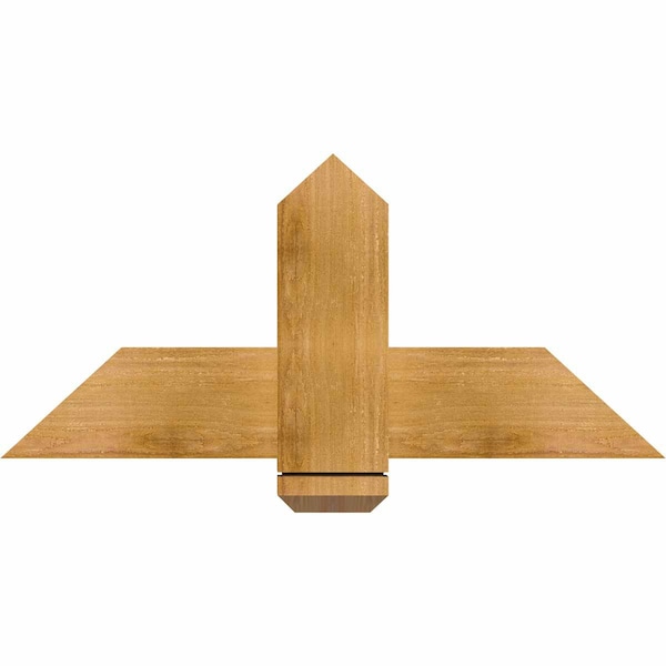 Ekena Millwork Eugene Rough Sawn Timber Gable Bracket, Western Red Cedar, 36"W x 16"H x 2"D x 6"F, 11/12 Pitch GBW036X16X0206EUG00RWR - main